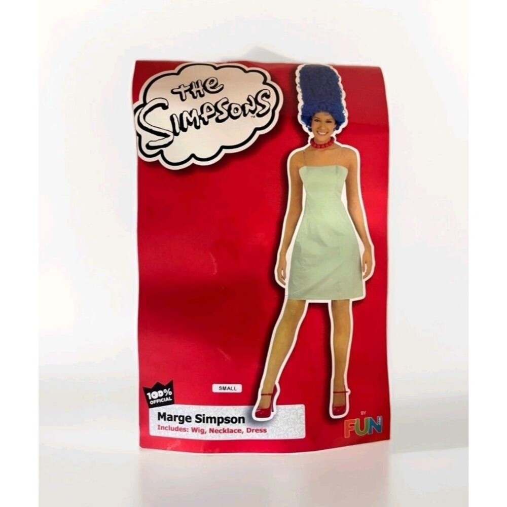 The Simpsons Marge Simpson Adult Small Costume Dress Blue Wig Halloween Retro